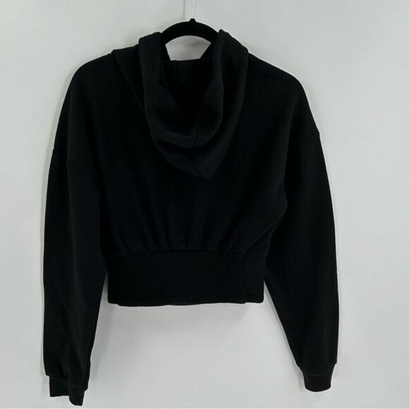 Forever 21 Embroidered "Westcoast" Corset Bottom Hoodie NWT Black Small - Picture 4 of 10